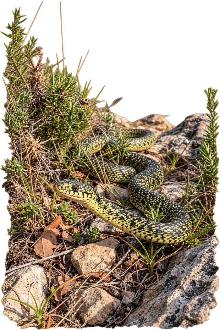 Culebra verdiamarilla