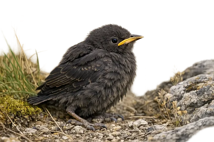 Estornino negro — volantón