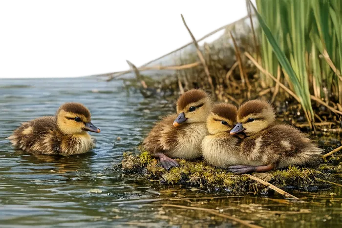 Pato colorado — pollos