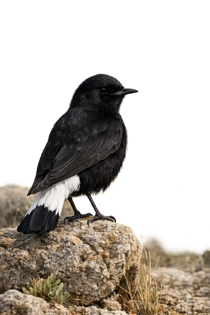 Collalba negra macho