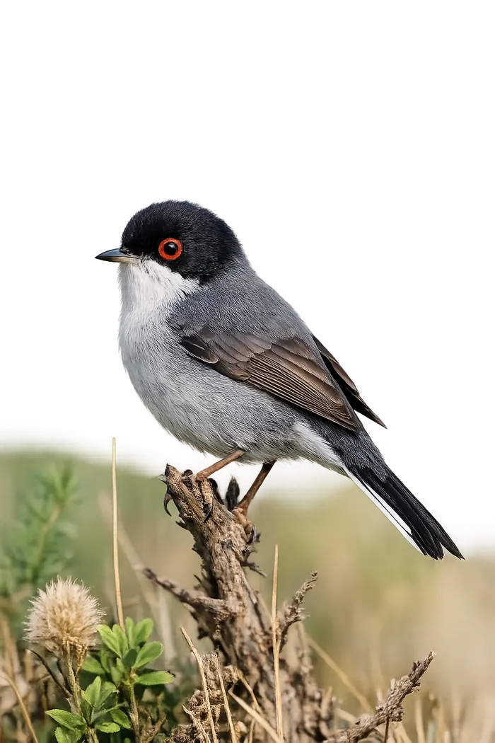 Curruca cabecinegra macho